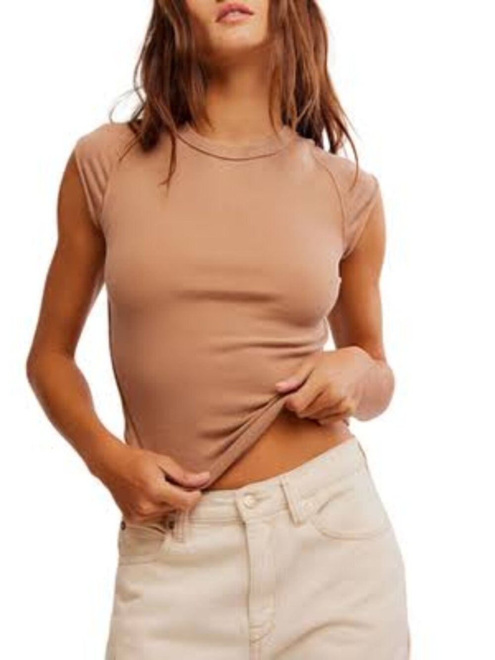 New Without Tags - Free People Ever Had T-Shirt - Women's. Macchiato, L